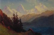 Albert Bierstadt Splendour of the Grand Tetons oil painting
